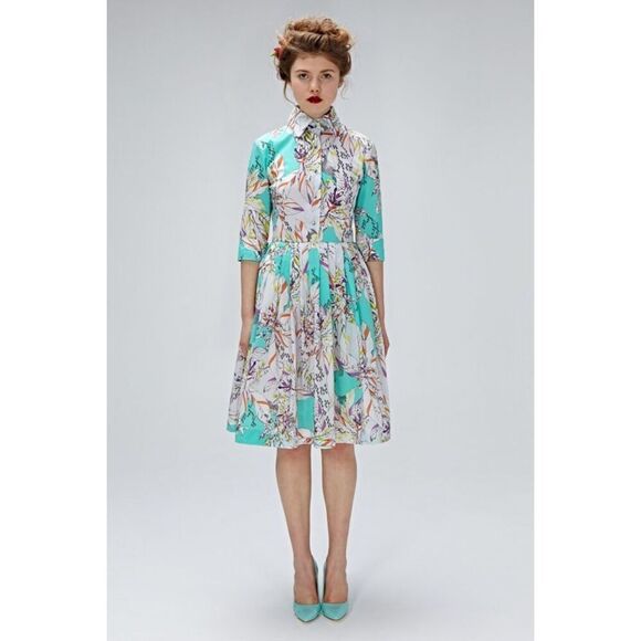 RRP $625 Mrs. Pomeranz Floral Dress XL Like New Liberty Of London Fabric Tana La - Picture 8 of 8